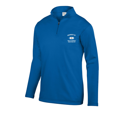 [FOLQFFRY-AS-LOGO2] Decker Men's FlexFleece 1/4 Zip (Adult S, Royal, Logo 2)