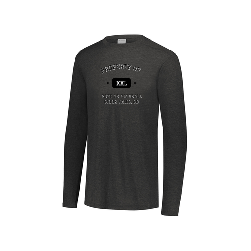 [FTLCUBBK-YS-LOGO1] Decker Youth Tri-Blend T-Shirt - Long Sleeve (Youth S, Black, Logo 1)