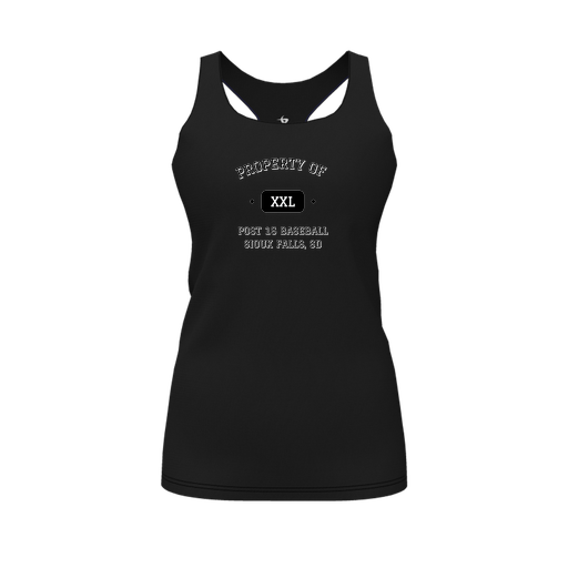 [FT0TRBBK-FYS-LOGO1] Decker Racerback Tank Top (Female Youth S, Black, Logo 1)
