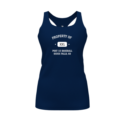 [FT0TRBNV-FYS-LOGO2] Decker Racerback Tank Top (Female Youth S, Navy, Logo 2)