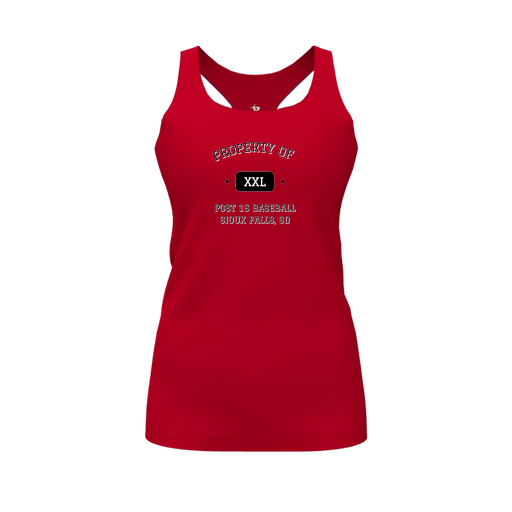 [FT0TRBRD-FYS-LOGO1] Decker Racerback Tank Top (Female Youth S, Red, Logo 1)