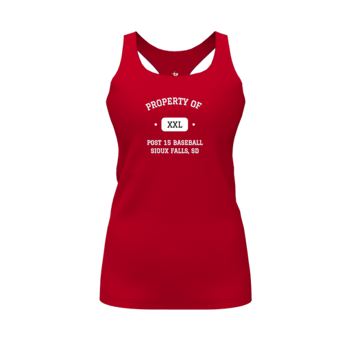 [CUS-DFW-RCBK-PER-RED-FYS-LOGO2] Racerback Tank Top (Female Youth S, Red, Logo 2)