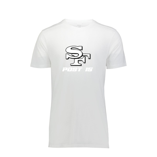 [FTSCUBWH-AS-LOGO3] Decker Men's Tri-Blend T-Shirt - Short Sleeve (Adult S, White, Logo 3)
