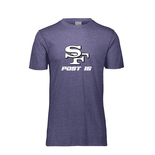 [FTSCUBRY-AS-LOGO3] Decker Men's Tri-Blend T-Shirt - Short Sleeve (Adult S, Royal, Logo 3)