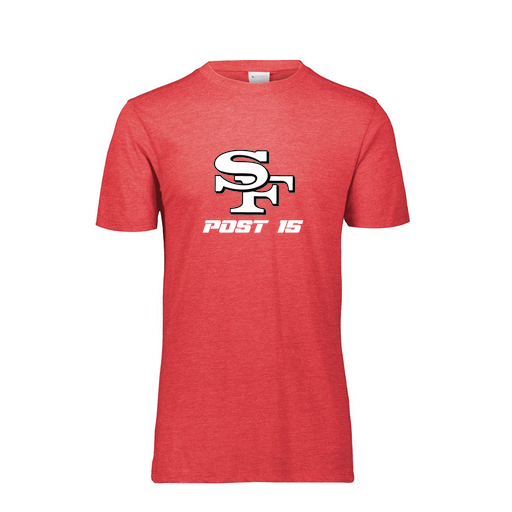 [FTSCUBRD-AS-LOGO3] Decker Men's Tri-Blend T-Shirt - Short Sleeve (Adult S, Red, Logo 3)