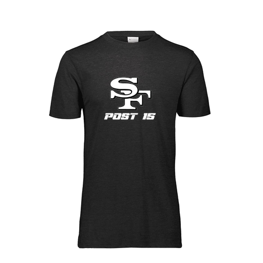 [FTSCUBBK-YS-LOGO3] Decker Youth Tri-Blend T-Shirt - Short Sleeve (Youth S, Black, Logo 3)
