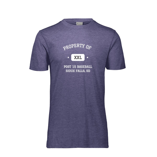[FTSCUBNV-YS-LOGO2] Decker Youth Tri-Blend T-Shirt - Short Sleeve (Youth S, Navy, Logo 2)