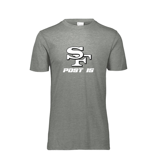 [FTSCUBGY-YS-LOGO3] Decker Youth Tri-Blend T-Shirt - Short Sleeve (Youth S, Gray, Logo 3)