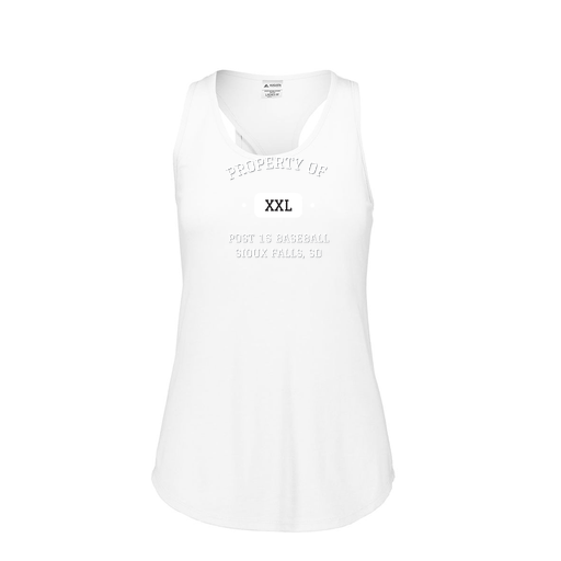 [3078.005.S-LOGO2] Ladies Tri Blend Tank Top (Female Adult S, White, Logo 2)