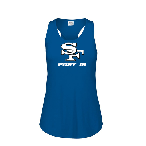 [3078.U55.S-LOGO3] Ladies Tri Blend Tank Top (Female Adult S, Royal, Logo 3)