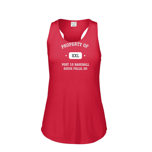 [3078.V96.S-LOGO2] Ladies Tri Blend Tank Top (Female Adult S, Red, Logo 2)