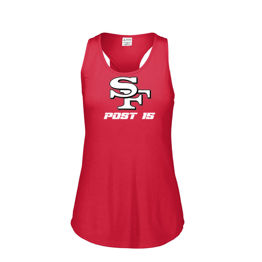 [3078.V96.S-LOGO3] Ladies Tri Blend Tank Top (Female Adult S, Red, Logo 3)