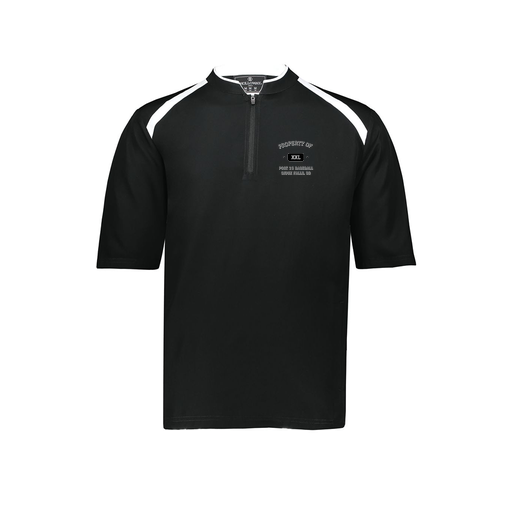 [229581-AS-BLK-LOGO1] Men's Dugout Short Sleeve Pullover (Adult S, Black, Logo 1)