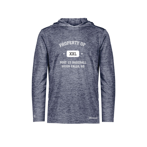 [FOLHCGNV-AS-LOGO2] Decker Men's Charge Hoodie (Adult S, Navy, Logo 2)