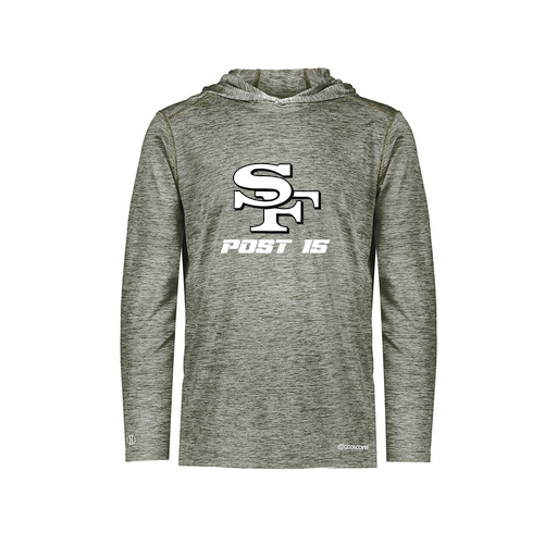 [FOLHCGGY-AS-LOGO3] Decker Men's Charge Hoodie (Adult S, Gray, Logo 3)