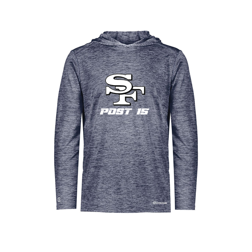 [FOLHCGNV-YS-LOGO3] Decker Youth Charge Hoodie (Youth S, Navy, Logo 3)