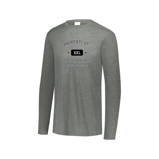 [FTLCUBGY-AXS-LOGO1] Decker Men's Tri-Blend T-Shirt - Long Sleeve (Adult XS, Gray, Logo 1)