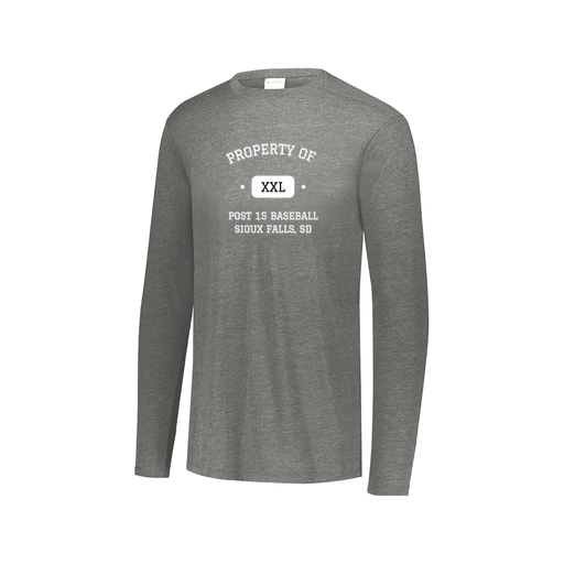 [FTLCUBGY-AXS-LOGO2] Decker Men's Tri-Blend T-Shirt - Long Sleeve (Adult XS, Gray, Logo 2)