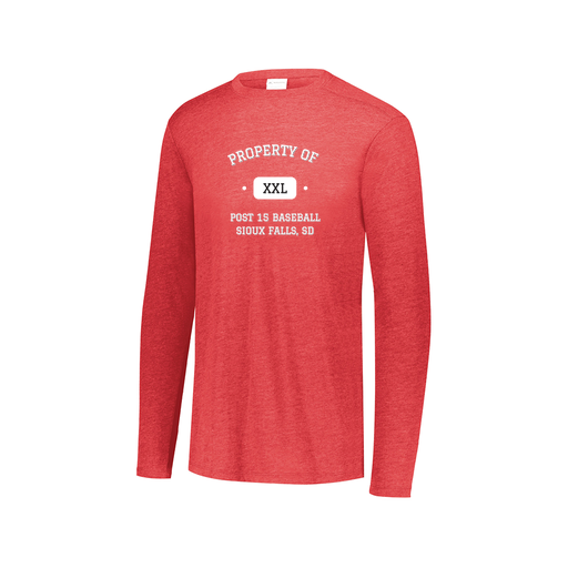 [3075.V96.XS-LOGO2] Men's LS Ultra-blend T-Shirt (Adult XS, Red, Logo 2)