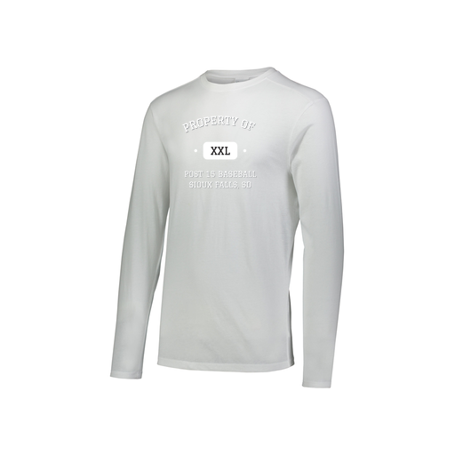 [3076.005.S-LOGO2] Youth LS Ultra-blend T-Shirt (Youth S, White, Logo 2)