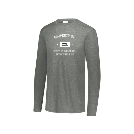 [3076.013.S-LOGO2] Youth LS Ultra-blend T-Shirt (Youth S, Gray, Logo 2)