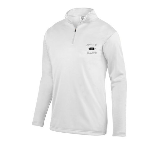 [FOLQFFWH-YS-LOGO1] Decker Youth FlexFleece 1/4 Zip (Youth S, White, Logo 1)