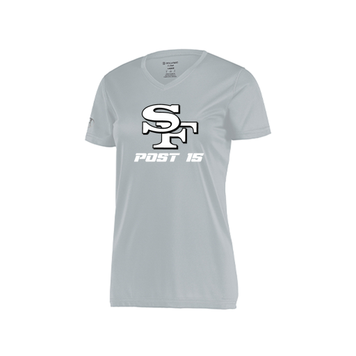[222820.099.S-LOGO3] Ladies Movement Dri Fit Shirt (Female Adult S, Silver, Logo 3)