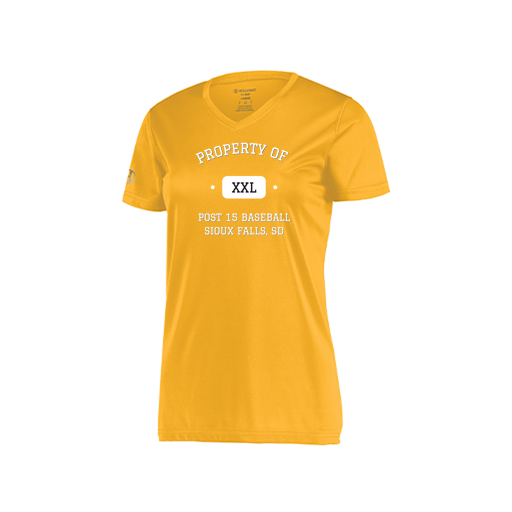 [222820.023.S-LOGO2] Ladies Movement Dri Fit Shirt (Female Adult S, Athletic Gold, Logo 2)