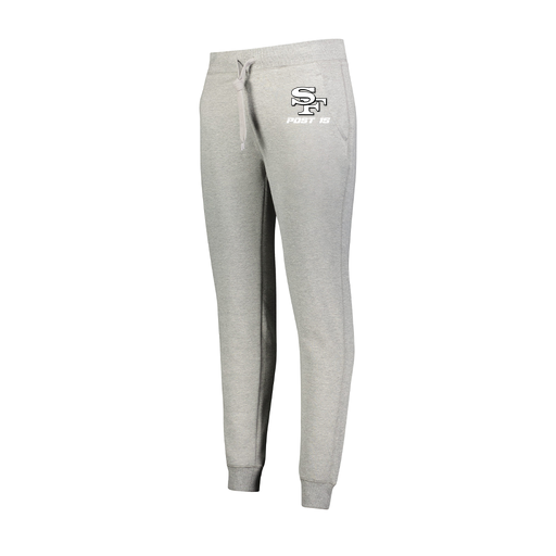 [229748.017.XS-LOGO3] Ladies 60/40 Fleece Jogger (Female Adult XS, Silver, Logo 3)